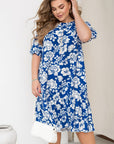 Cotton floral dress  от марка YR, с 80% cotton и 20% polyester, показана на изображението.