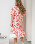 Cotton floral dress  от марка YR, с 80% cotton и 20% polyester, показана на изображението.