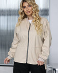 Stylish faux-leather jacket for IT professionals, white with 100% polyamide lining, image IMG_1450.jpg