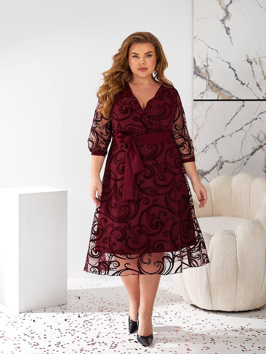 Mesh dress with belt  - Twiggy Shop