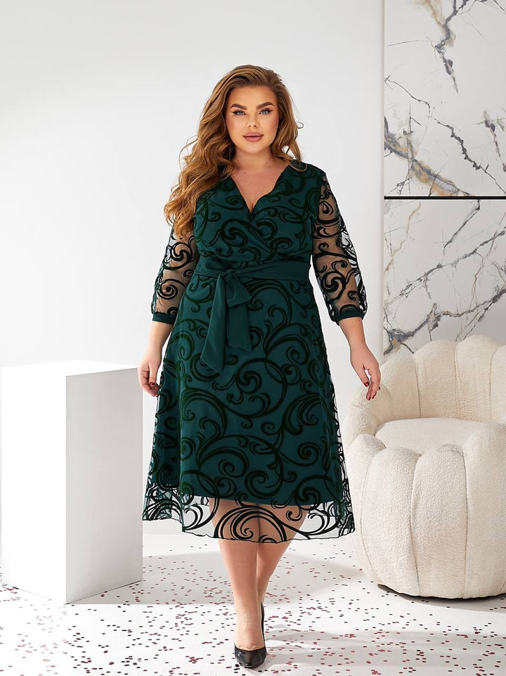 Mesh dress with belt  - Twiggy Shop