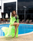 One-piece swimsuit от polyester, модел на марка Composition, с ярки цветове и модерна кройка, подходящ за плаж и плуване.