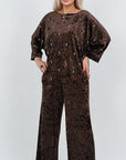 Velvet dress with pearls, model made from viscose, cotton and elastane, elegant and stylish for special occasion
