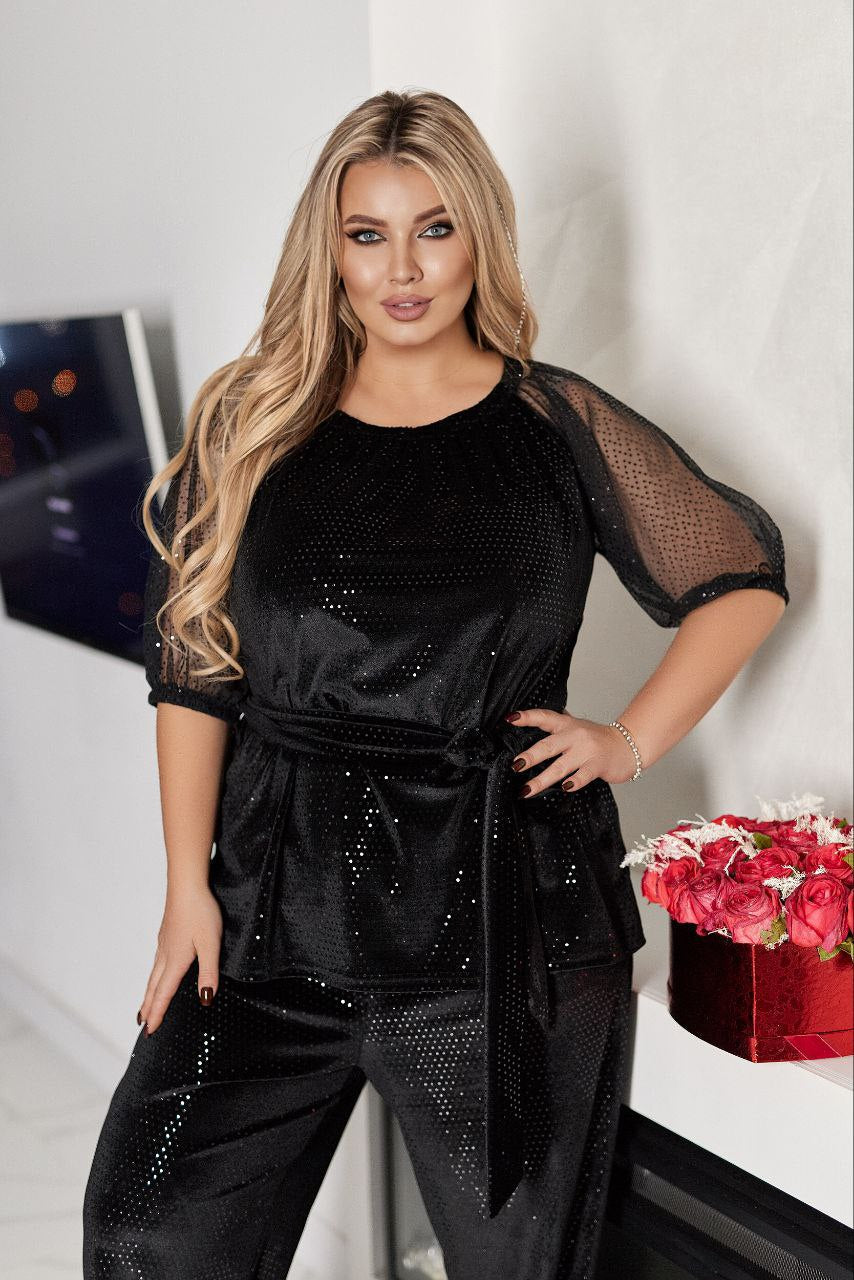 Sametový set s leskem