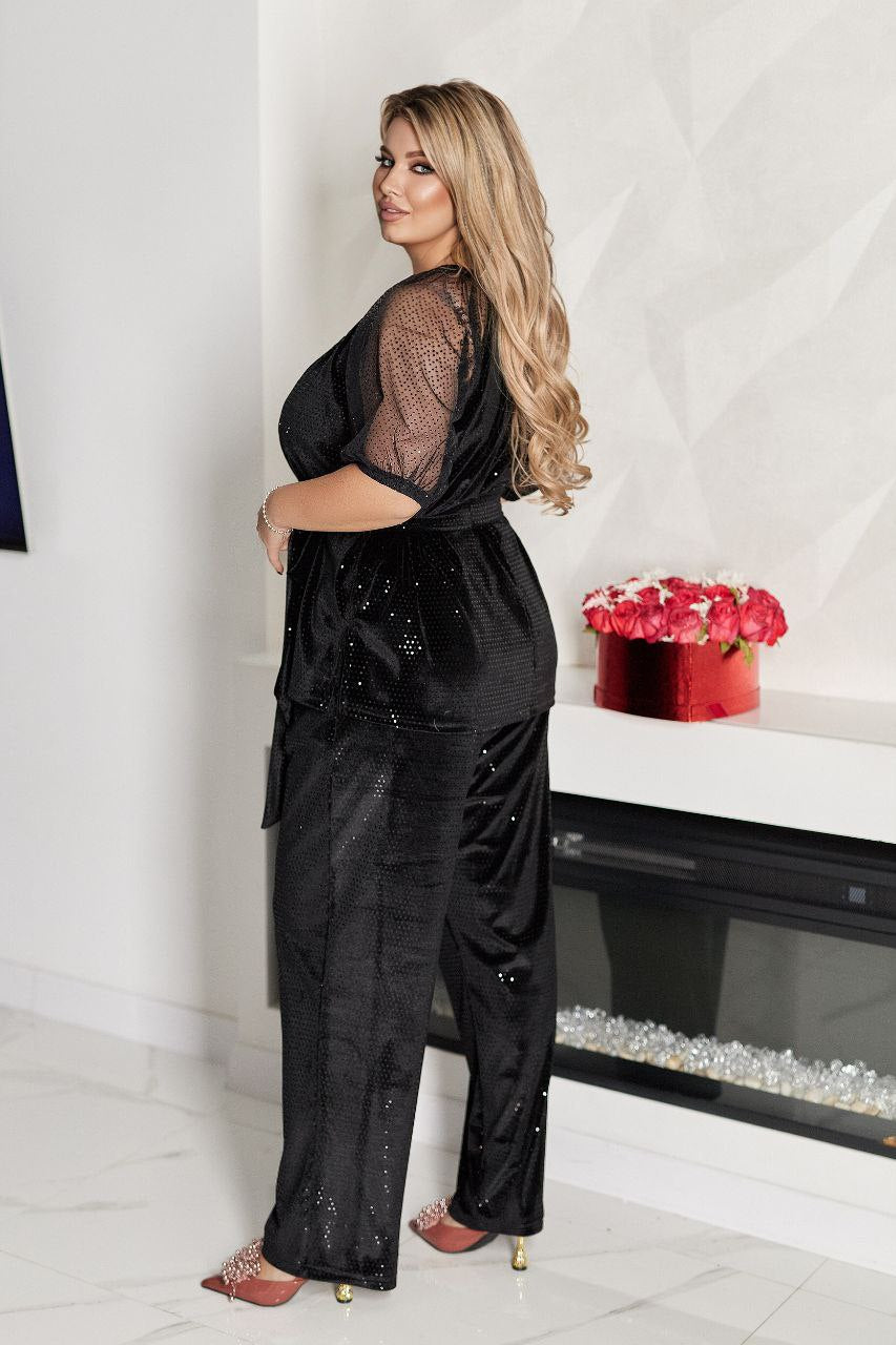 Sametový set s leskem