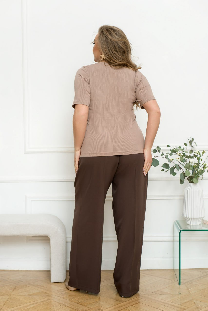 Ribbed fabric T-shirt  - Twiggy Shop