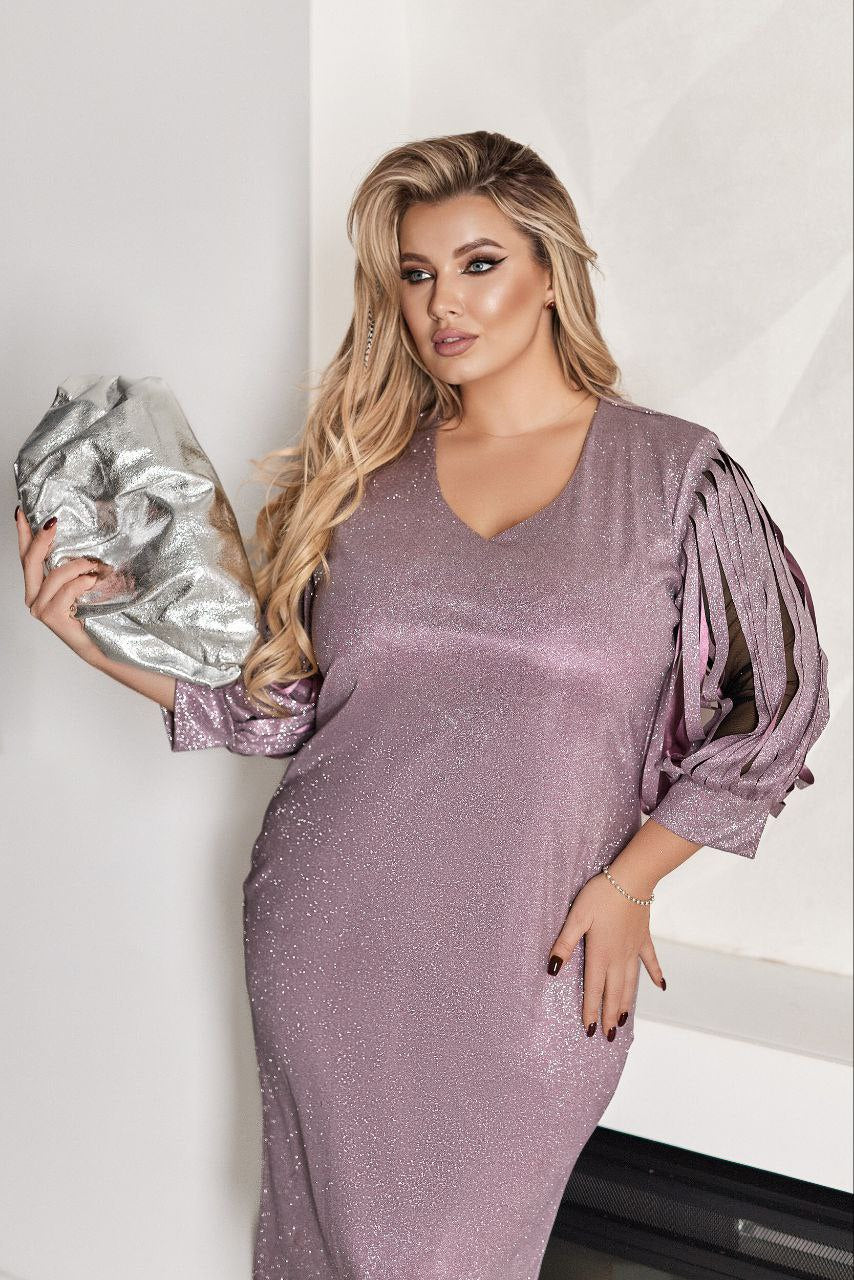 Sukienka wieczorowa z lureksu