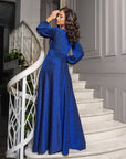 Robe longue en lurex