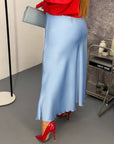 Midi skirt NewYear25 with polyester and cotton, image of stylish and elegant skirt against a white background.