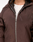Lightweight hooded jacket made from polyester, image of jacket.