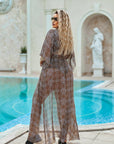 Двустранен Two-piece swimsuit with decorative cutouts, произведен от 100% polyester, показан на снимката.