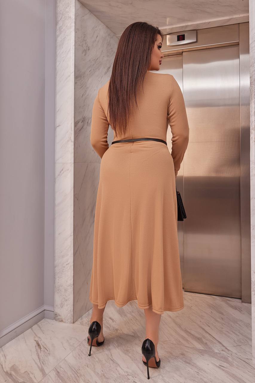 Midi dress made of ribbed knit  - Twiggy Shop