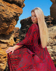 Long printed beach tunic  от viscose и polyester, с ярки морски мотиви, подходяща за лятна почивка.