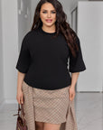 Conjunto con falda de cuadros
