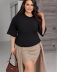 Conjunto con falda de cuadros