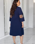 Robe à manches en maille pailletée