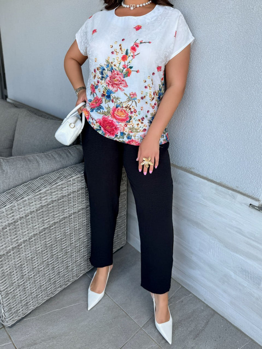 Set cu bluză florală