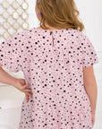 Loose-fitting polka dot dress