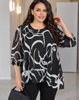 Conjunto con blusa de gasa