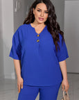 Set camicetta e pantaloni con bottoni