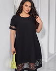 Vestido holgado con bordado