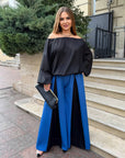 Set with wide-leg trousers made from polyester and lycra, image IMG_2428.