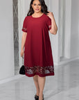 Vestido holgado con bordado