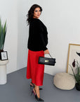 Satin dress and soft jumper set