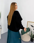 Satin dress and soft jumper set with a composition of polyester, viscose and elastane, image of elegant women's clothing