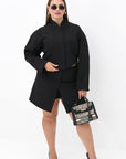 Blazer, skirt and shorts set made from polyester, lycra and nylon, fashionable and stylish for everyday clothing.