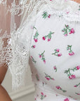 Midikleid mit Spitzenärmeln