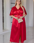 Long evening dress with a slit, модел NewYear25, от polyester, viscose и elastane, с елегантен дизайн и изящна Length.