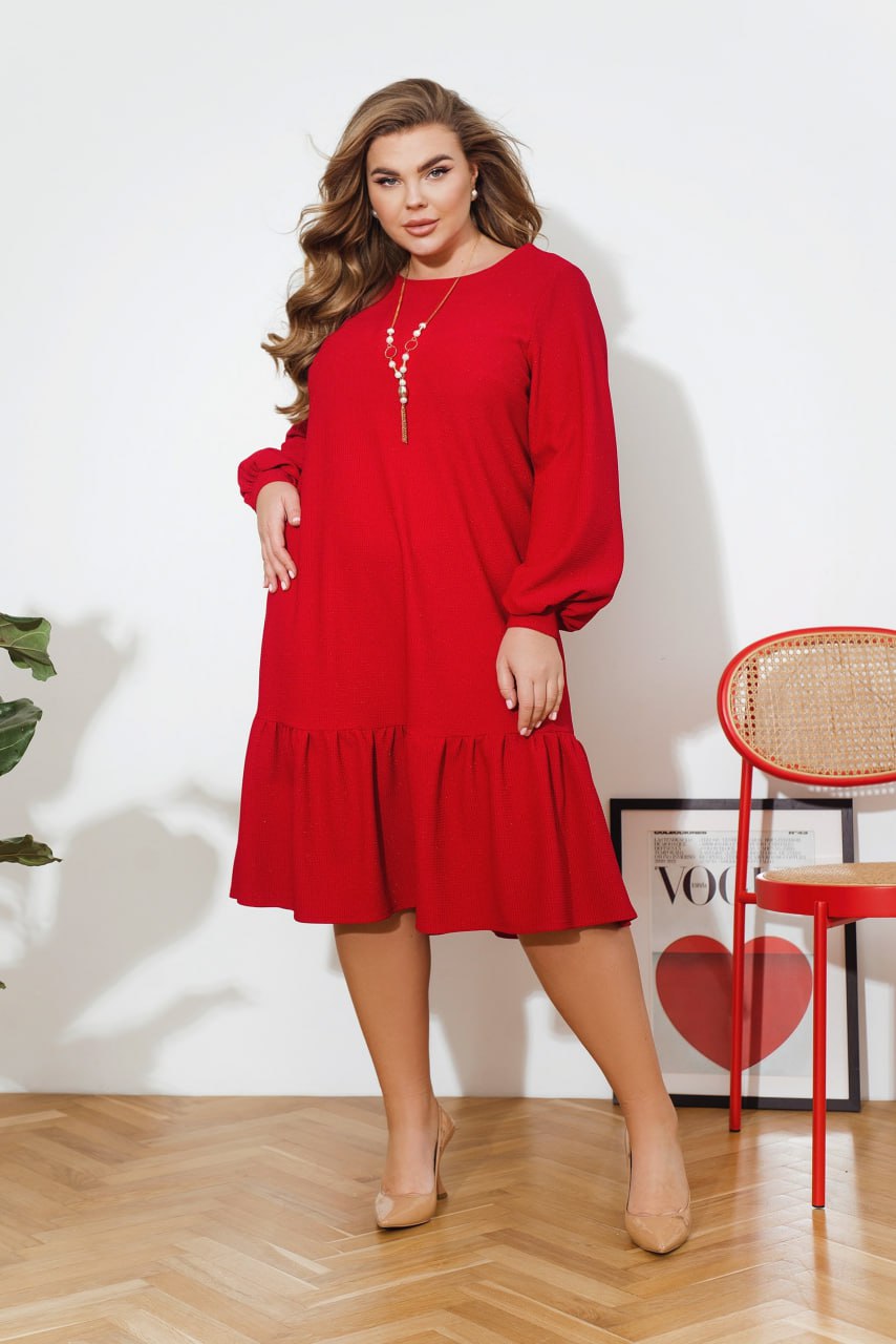 Φόρεμα Lurex με βολάν