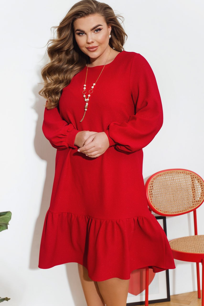 Φόρεμα Lurex με βολάν