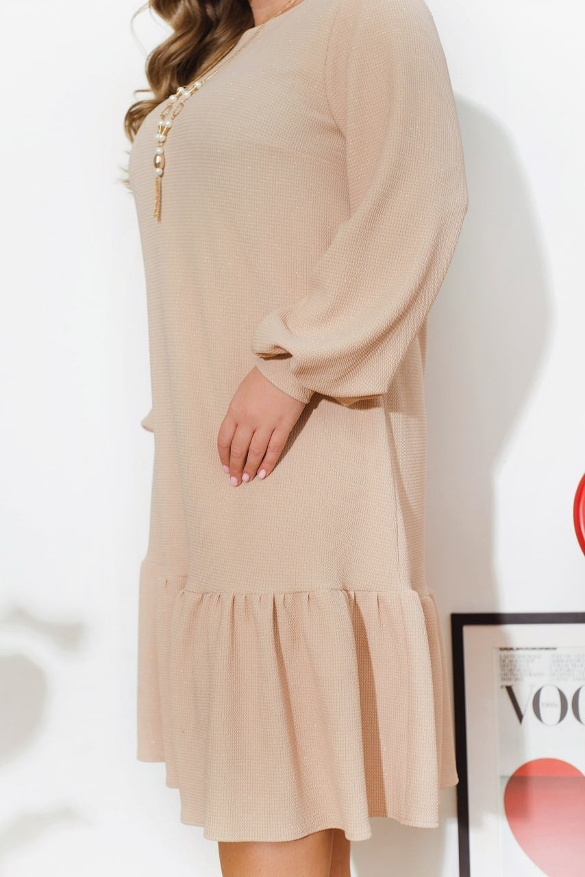 Lurex jurkje met ruches