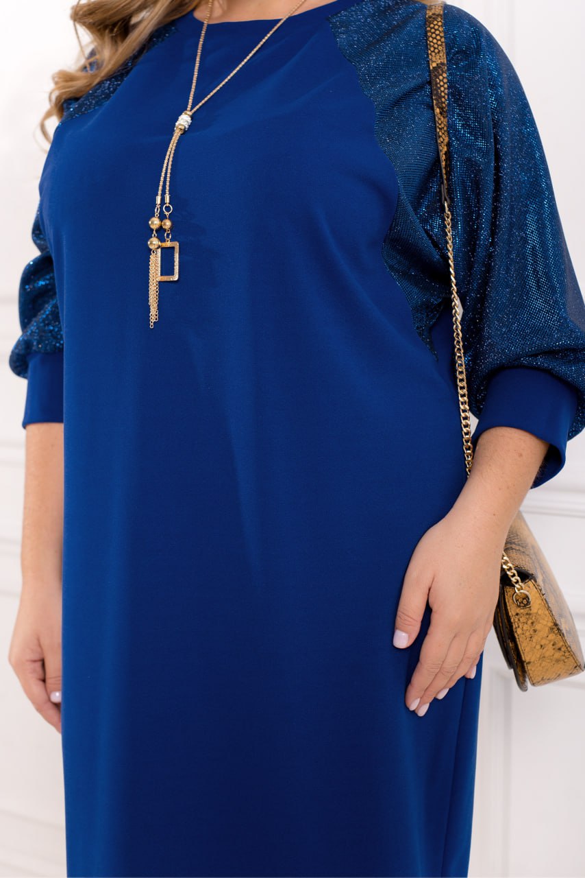 Jurk met lurex mouwen