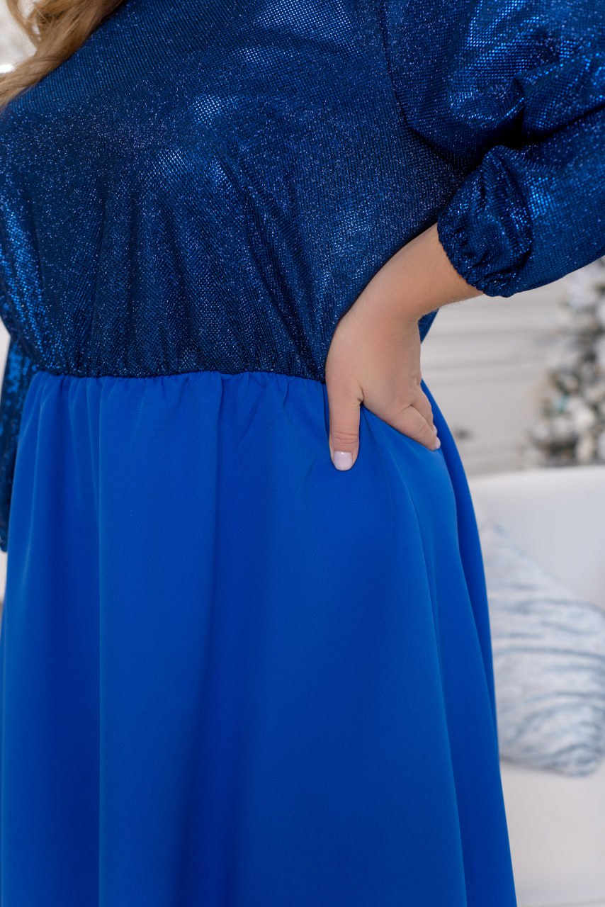 Combined dress with lurex