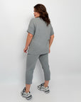Set with cropped shorts  от cotton и polyester, с elastane за комфорт, в свеж дизайн.
