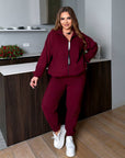 Velour set with zipper  - Twiggy Shop
