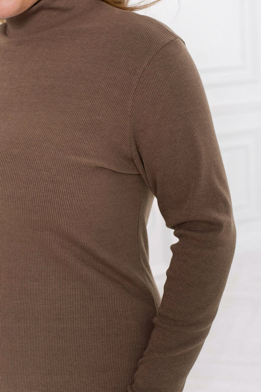 Rib-knit sweater with high neck  - Twiggy Shop