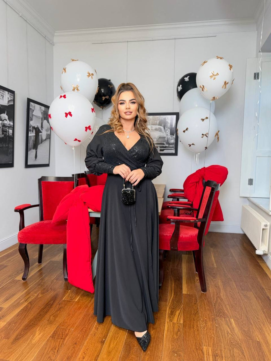 Long dress with sequins