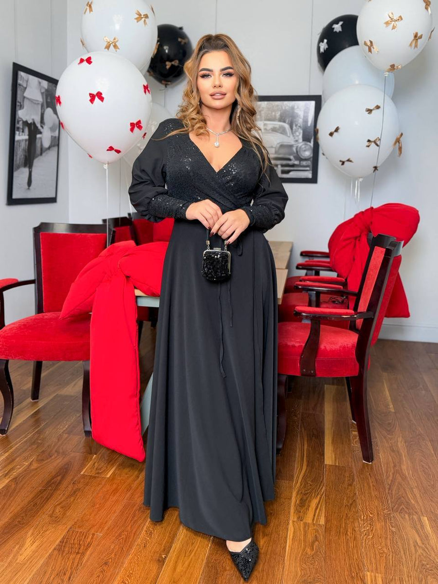 Long dress with sequins