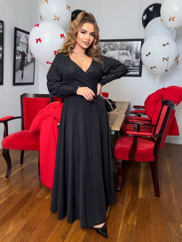 Long dress with sequins