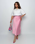 Midi skirt с новогодичен дизайн, от polyester и cotton, изображена в изображението.