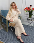 Set of shirt and trousers made of cotton blend  с linen и polyester, White цвят, за ежедневен стил.