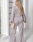Satin set with wide-leg pants  - Twiggy Shop
