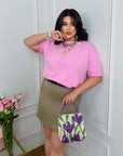 Mini skirt with a cotton denim belt , част от комплект, с White колан и стилен дизайн.
