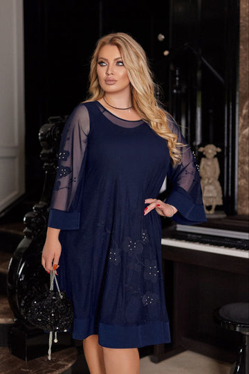 Evening dress with tulle