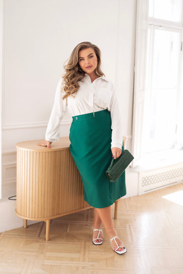 Midi-length skirt