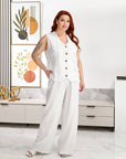 Set of vest and trousers  на марка с polyester и viscose, подходящ за ежедневен стил.